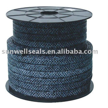 Carbon fiber packing with PTFE